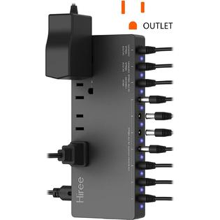 Hiree Guitar Pedal Power Supply Adapter Station Distributor 10 Isolated Dc 4 Ac Outlet