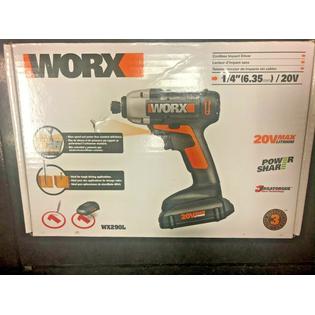 Worx Worx Wx290l 20v Maxlithium Cordless 1 4 Impact Driver With Battery And Charger