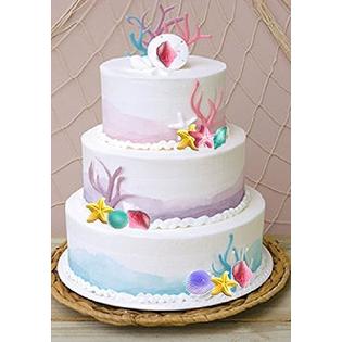 Cakesupplyshop 12pk Pastel Sea Creatures Sea Shells Star Fish