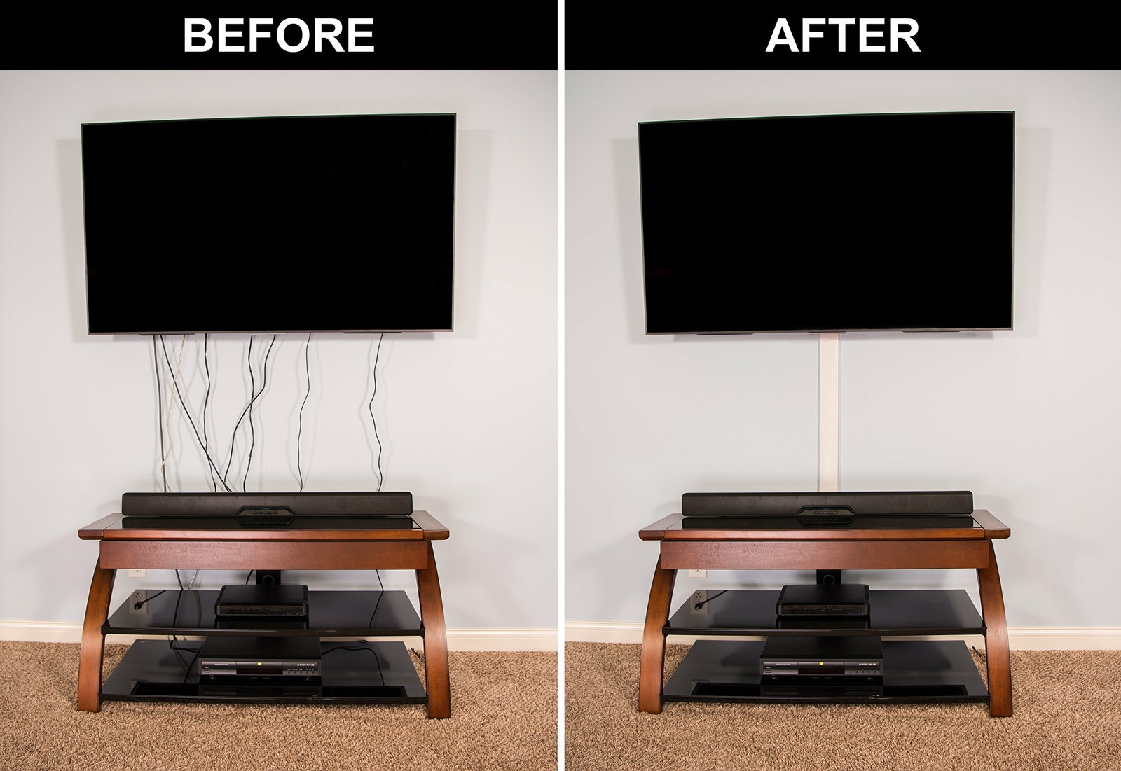Simplecord 4336300149 Tv Cord Cover Conceals Cables Cords