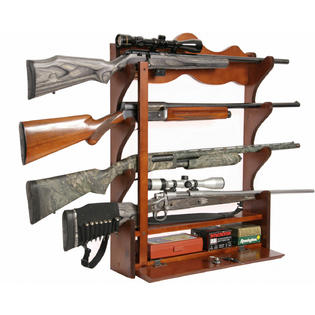 American Furniture Classics Gun Wall Rack Wood Cabinet Display