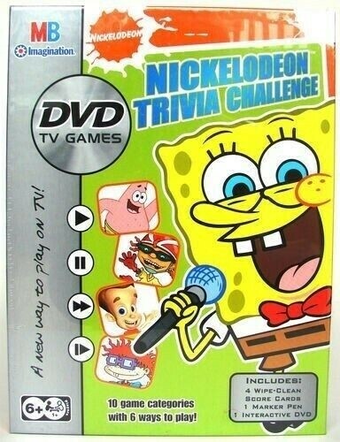 Hasbro Nickelodeon Trivia Challenge Dvd Tv Game With Spongebob Squarepants