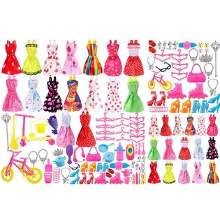 Pgxt 85 Pcs Barbie Doll Clothes Accessories Huge Lot Party Gown