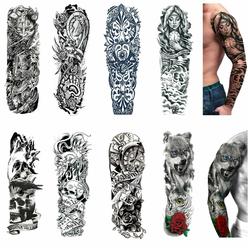 Himoc Temporary Tattoos 8 Sheets Black Full Arm Tattoo Body Stickers For Men Women Sears