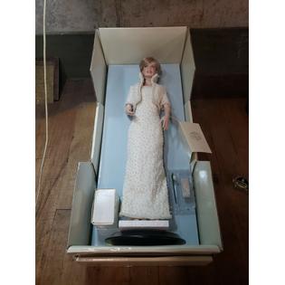 Rare Franklin Mint Diana Princess Of Wales Porcelain Doll Original Box
