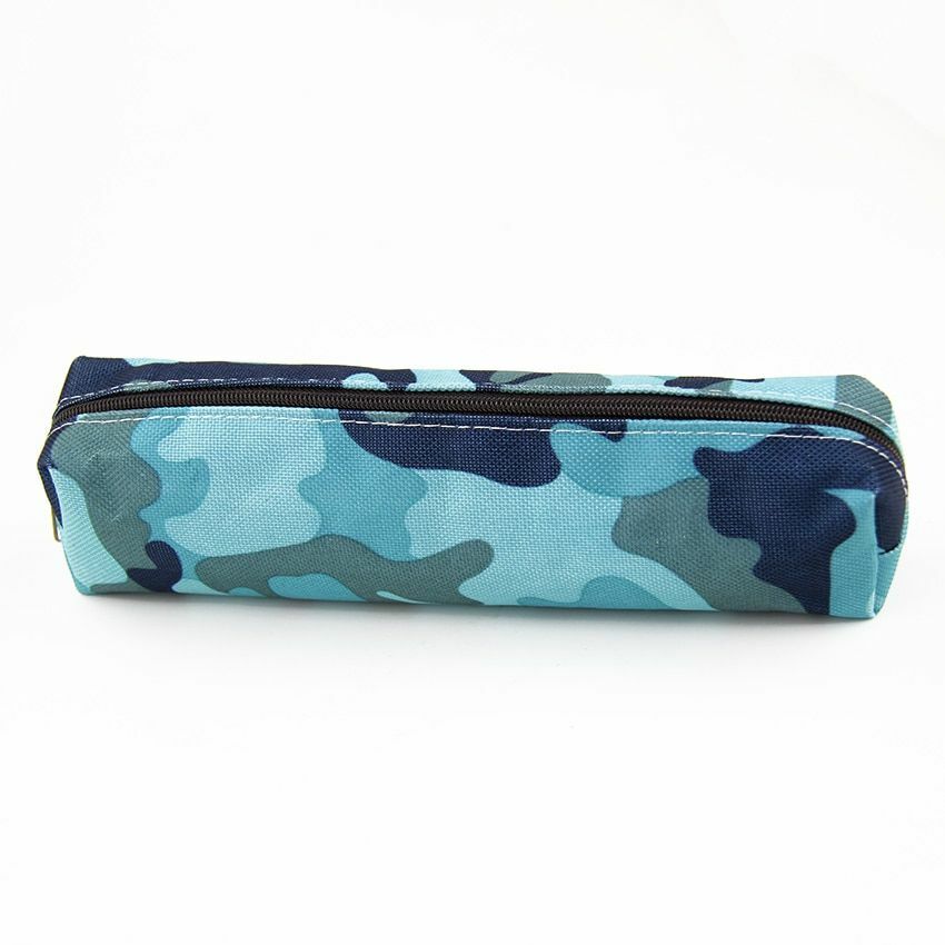 blue camo pencil case