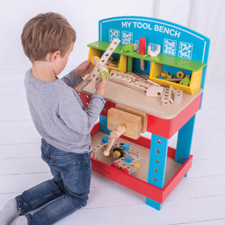 Bigjigs Toys Bigjigs Toys My First Wooden Tool Bench With Tools