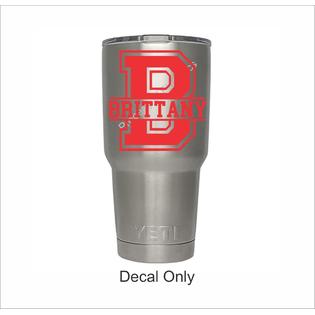 Oracal 651 Split College Initial Monogram With Name Decal Yeti Rambler Tumbler 20 30 Ozark