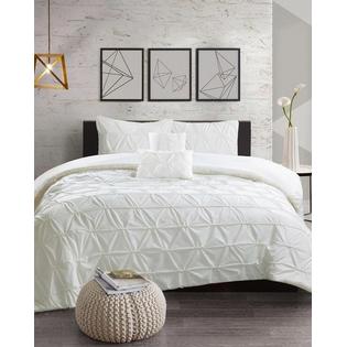 Home Styles King Size Comforter Set Of Ivory Textured Tufted