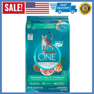 Purina One Sensitive Systems Dry Cat Food Turkey 22 Lb