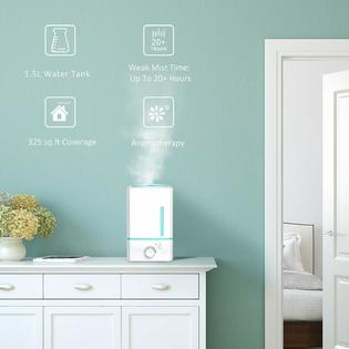 Asakuki Large Room Essential Oil Diffuser Humidifier 1500ml