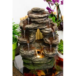 Alpine Corporation Win1136 Oval Shaped Fountain Durable Rustic