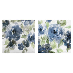 Masterpiece Art Gallery Indigo Flower Painting Wall Art Decor