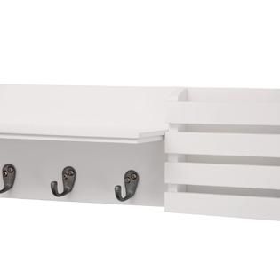 Home Goods White Key Holder Mail Rack Wall Mount Organizer Letter Mail Rack Wall Mount Organizer Letter