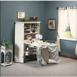 Sauder Craft Armoire Antiqued White