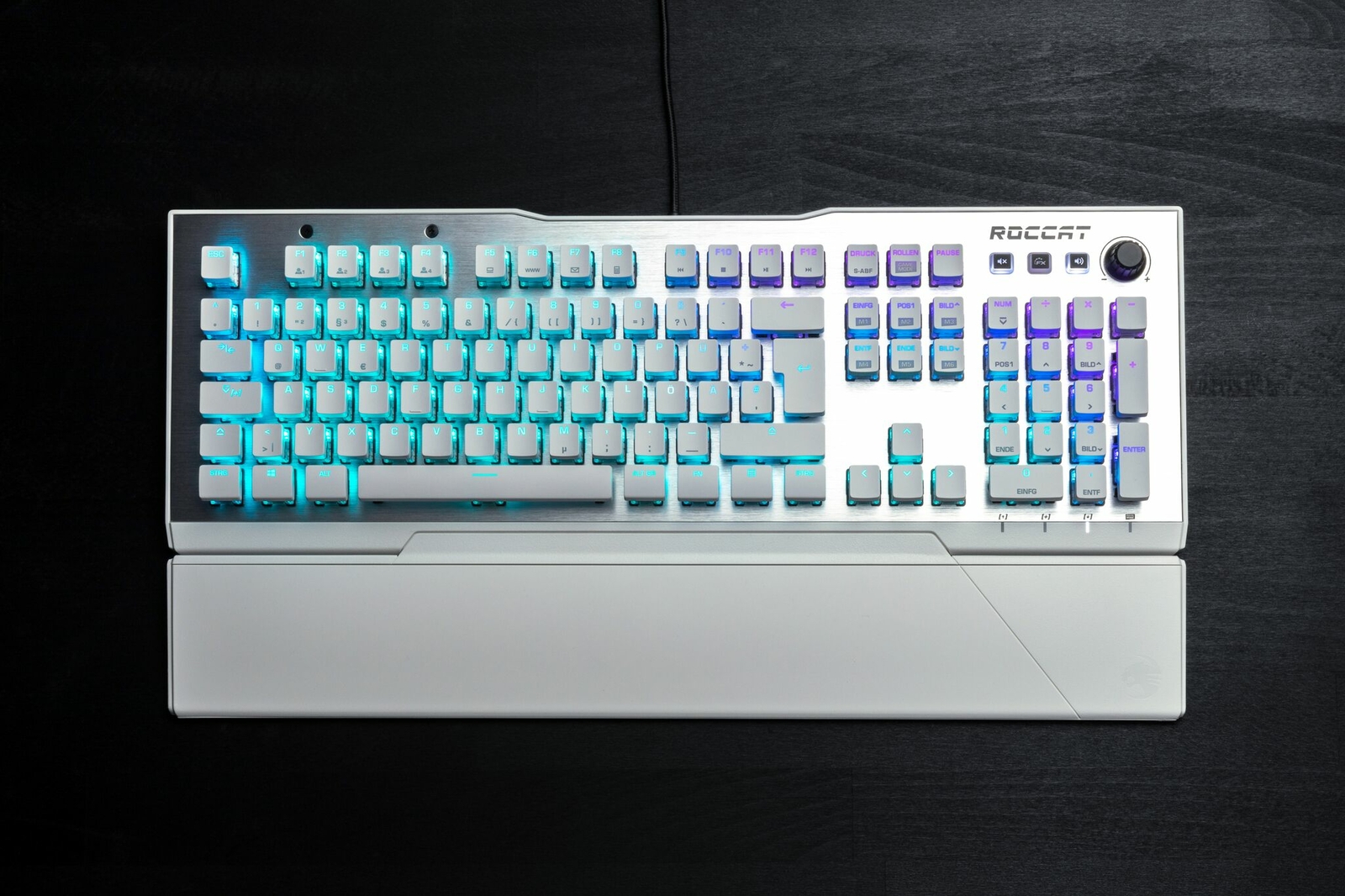 Roccat Roc 12 941 Bn Roccat Vulcan 122 Aimo Mechanical Gaming Keyboard Rgb Lighting Arctic White