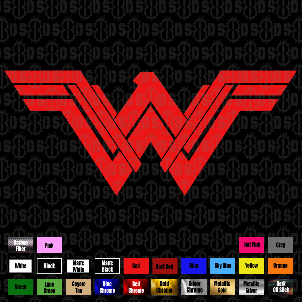 Section 8 Designs Wonder Woman D C Comics Sticker Decal Window Vinyl Laptop Cell Car Ms 042