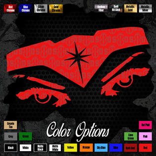 Section 8 Designs Wonder Woman Decal Sticker Tiara And Eyes Car Window Laptop Cell 074