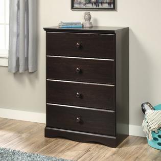 Sauder 4 Drawer Dresser Chest Cabinet Wood Bedroom Furniture