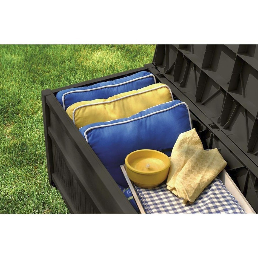 Suncast Bfe 52215 Outdoor Storage Bench Patio Garden Poolside Seat