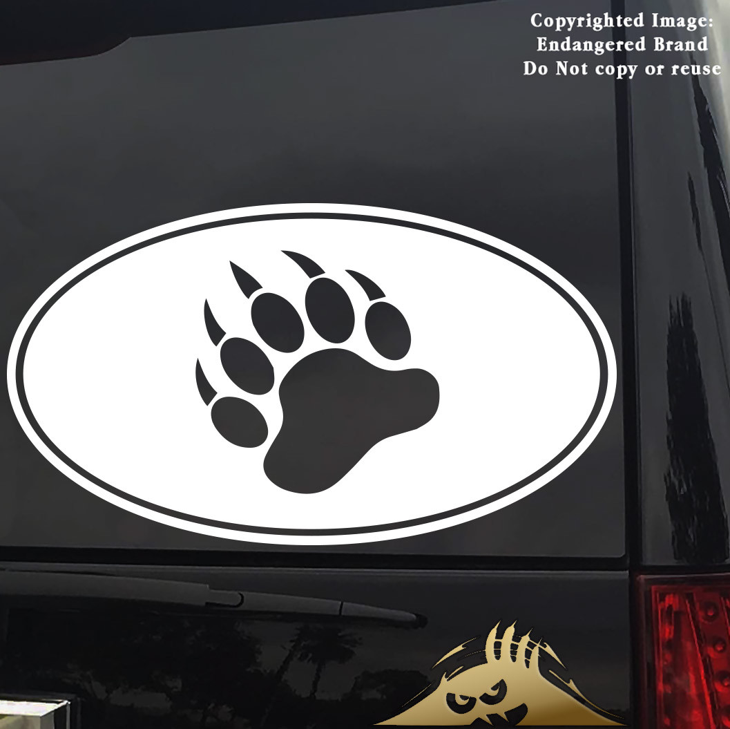 Unbranded Gay Bear Paw Oval Jdm Boost Drift Truck Stickers Decal