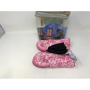 New Puddletons Youth Kids Packable Rain Boots Pink Hearts 159c Tz New Puddletons Youth Kids Packable Rain Boots Pink Hearts 159c Tz