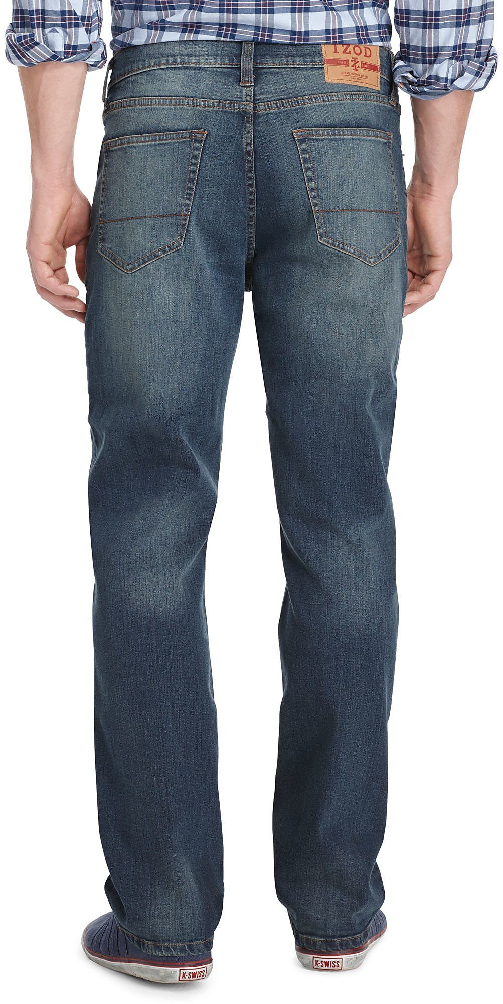 Izod IZOD Mens Comfort Stretch Relaxed Fit Jeans