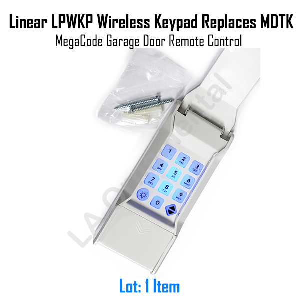 Linear Corp Linear Lpwkp Wireless Keypad Replaces Mdtk Megacode Garage Door Remote Control