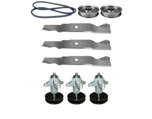 Rotary 54 Mower Deck Rebuild Kit Blades Pulleys Fits Cub Cadet Gt1554 Gt 1554 136