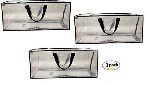 Earthwise Clear Storage Bags Heavy Duty Extra Large