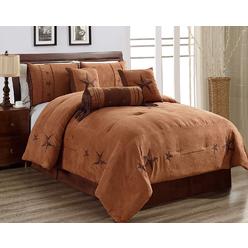 7pcs King Avenue Micro Suede Comforter Set