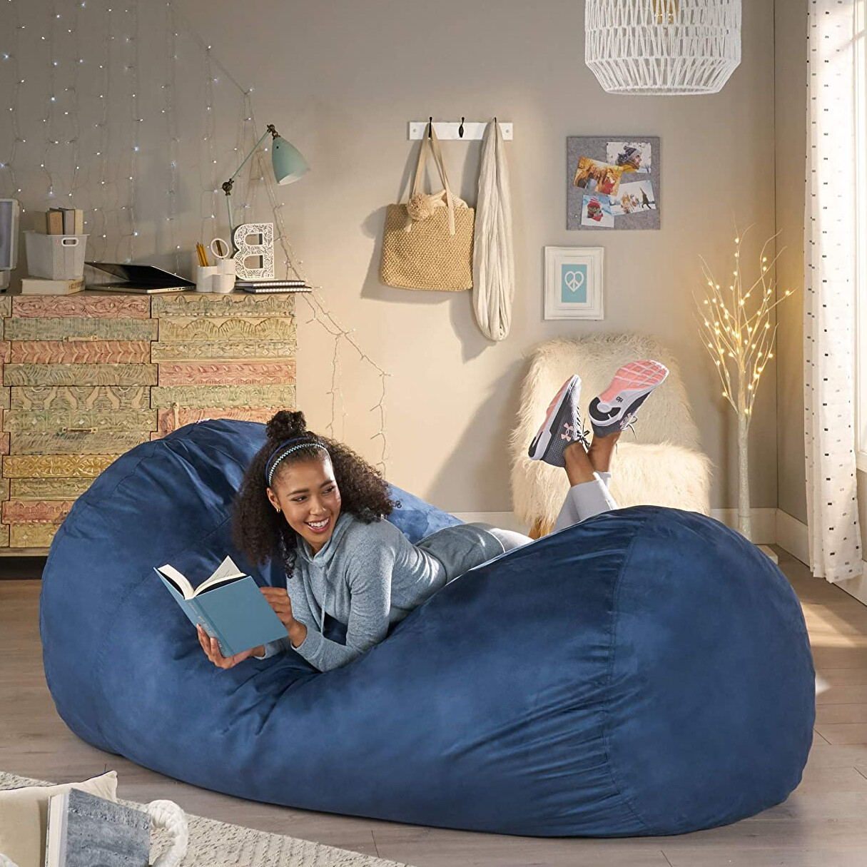 Ac Bean Bags Inflatables Large Bag Chair Sofa Blue 3 Bean Bag Chair Sofa Blue
