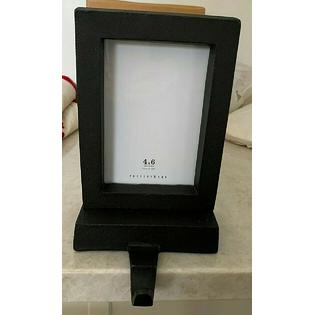 Pottery Barn Framed Bronze Metal Stocking Holder Hanger Christmas