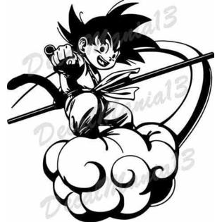 Oracal Dragon Ball Z Kid Goku Dbz Nimbus Cloud Wall Car Window