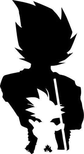 Oracal Goku Dragon Ball Z Kid Goku Silhouette Wall Car Laptop Vinyl Sticker Decal 6