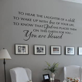 Geckoo Bible Verse Wall Decal You Are Blessed Family Love Life Quote Room Vinyl Decor