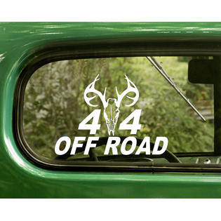 The Decal And Sticker Mafia 2 4x4 Off Road Deer Skull Decals Stickers For Car Window 4x4 Jeep Bumper Rv