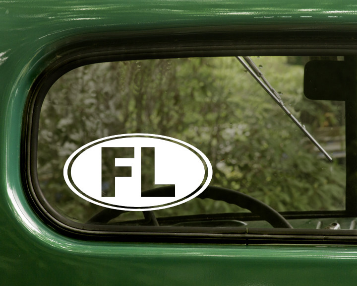 The Decal And Sticker Mafia Fl Florida Decal 2 Oval Stickers For Car Truck Laptop Window Bumper Jeep