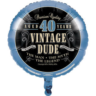 Creative Converting Vintage Dude 40th Birthday Decorations Kit