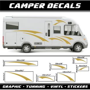 Piktograffer Camper Stickers Decals 2x Caravan Vw Motorhome Van Tunning Vinyl Transporter