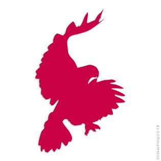 Sticker Pimp Hawk Pouncing Bird Falcon Decal Sticker Choose Color Large Size Lg2386