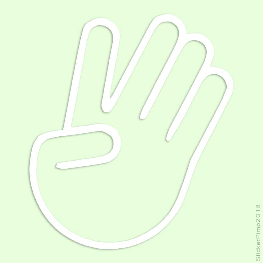 Sticker Pimp The Show Stopper Hand Decal Sticker Choose Color Size 2943