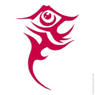 Sticker Pimp Evil Eye Tribal Stare Decal Sticker Choose Color Large Size Lg274