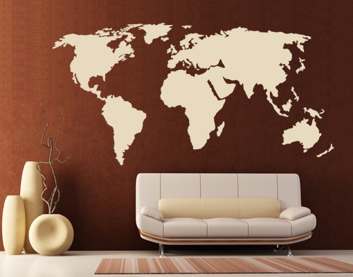 Style And Apply World Map Wall Decal Sticker Mural Vinyl Home Decor