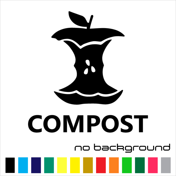 Oracal Compost Sticker Vinyl Decal - Food Waste Trash Bin Recycle ...