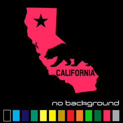 Oracal California State Sticker Vinyl Decal Map Ca Republic Flag La Wall Car Window