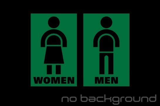 Oracal Restroom Sign Sticker Vinyl Decal Men Women Shop Public Bathroom Door Wall Bar