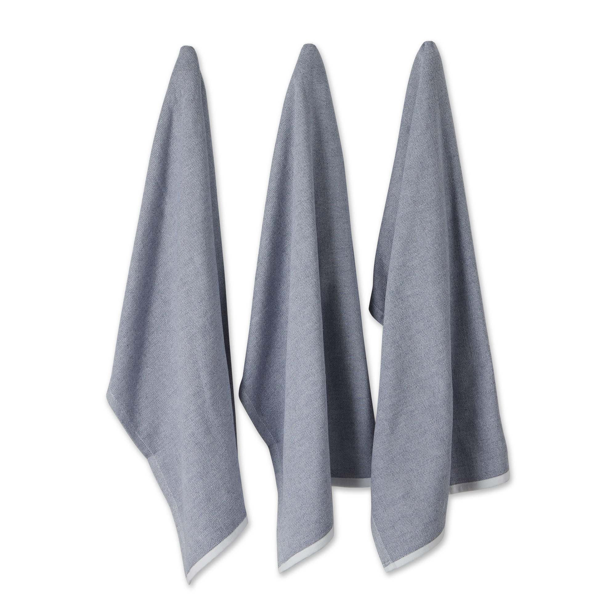 DII FRENCH BLUE FRENCH TERRY CHAMBRAY SOLID DISHTOWEL 3 PIECE