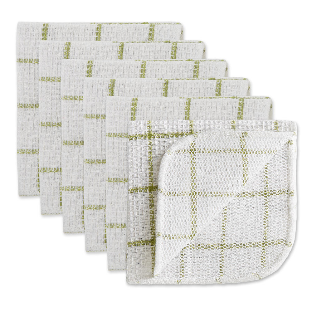 DII Antique Green Scrubber Dishcloth Set of 6