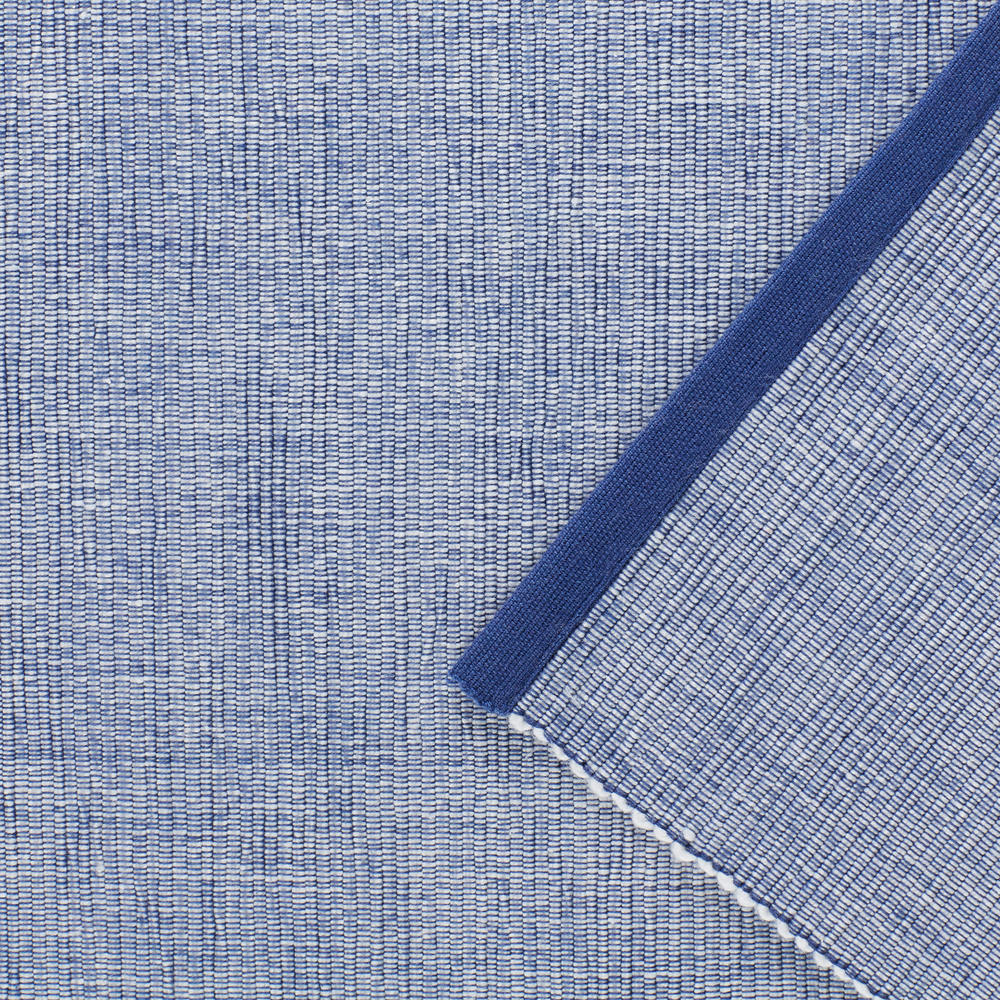DII French Blue Eco-Friendly Chambray Fine Ribbed Table Runner 13x72 inches